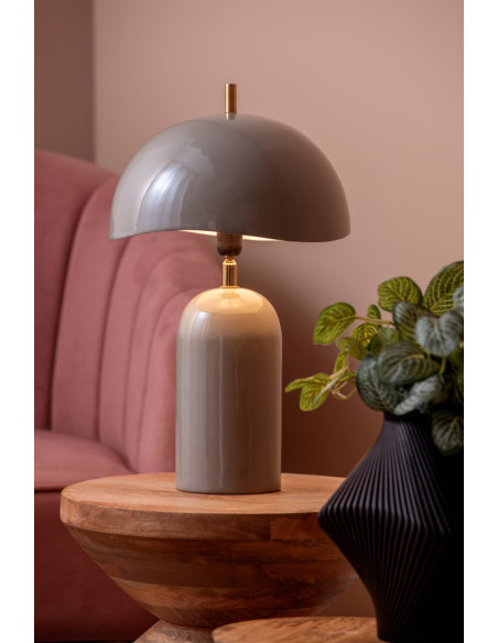 Lampe à poser champignon gris taupe 41 cm Querido