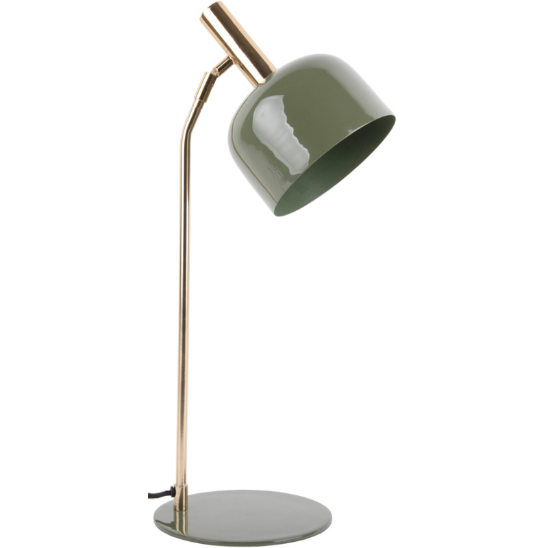 Lampe de bureau métal vert olive et...