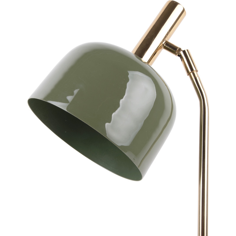 Lampe de bureau métal vert olive et...