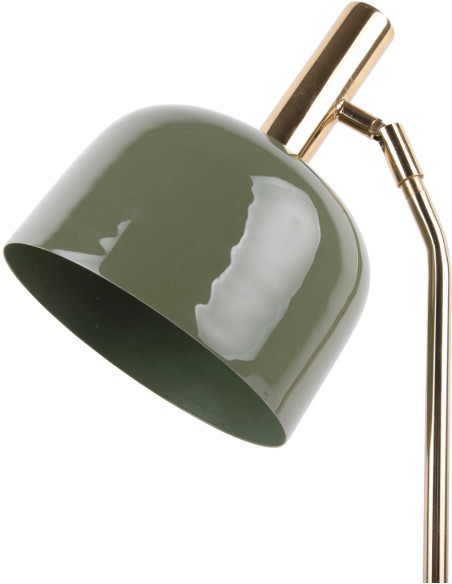 Lampe de bureau métal vert olive et doré 56 cm Smart
