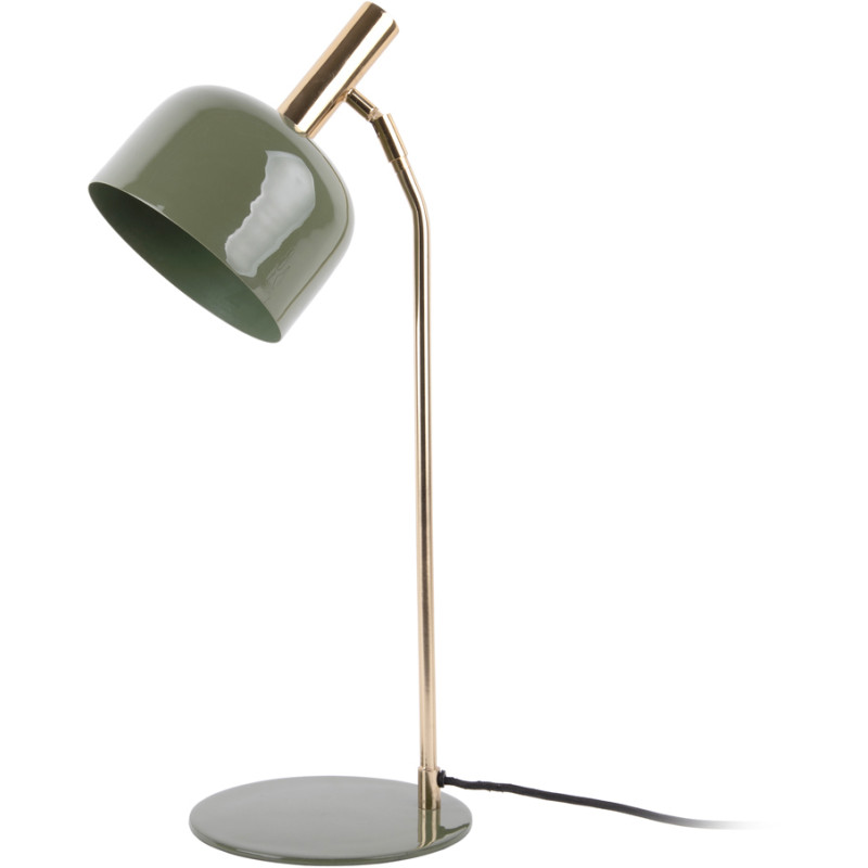 Lampe de bureau métal vert olive et...