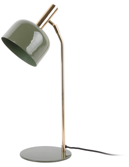 Lampe de bureau métal vert olive et doré 56 cm Smart