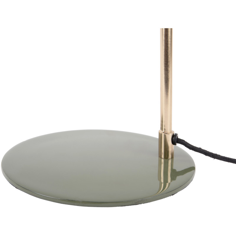 Lampe de bureau métal vert olive et...
