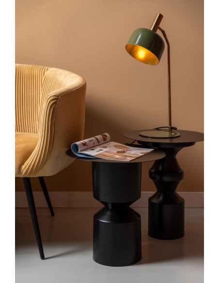 Lampe de bureau métal vert olive et doré 56 cm Smart