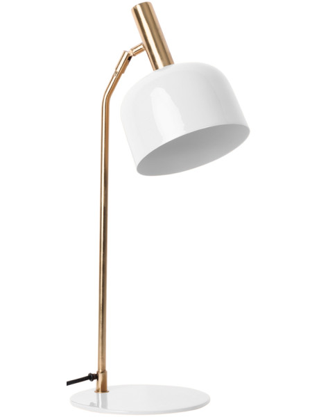 Lampe de bureau métal blanc et doré 56 cm Smart