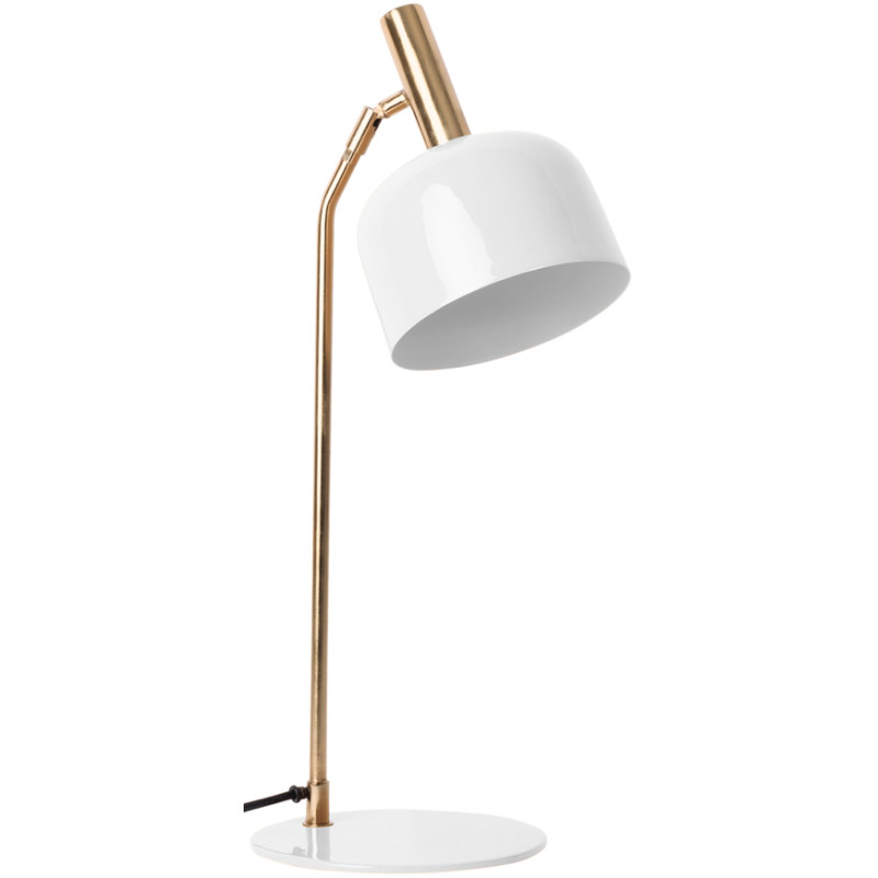 Lampe de bureau métal blanc et doré...