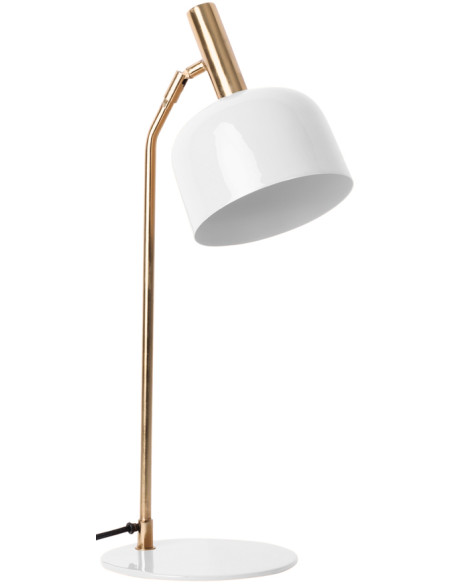 Lampe de bureau métal blanc et doré 56 cm Smart