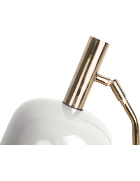 Lampe de bureau métal blanc et doré 56 cm Smart