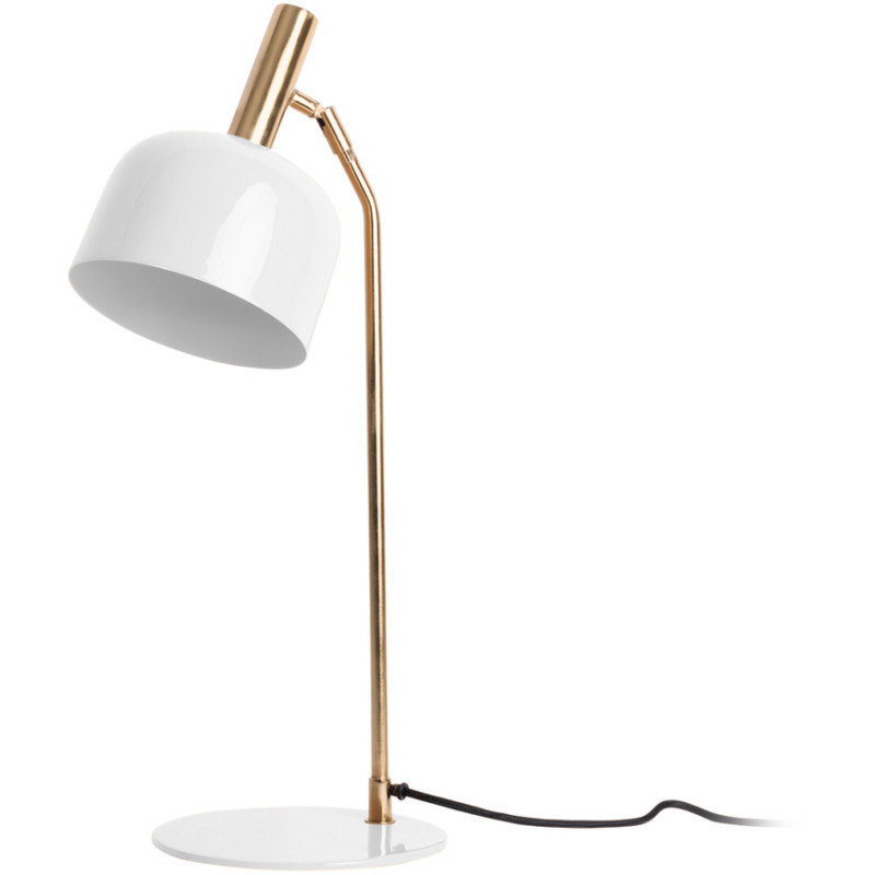 Lampe de bureau métal blanc et doré...
