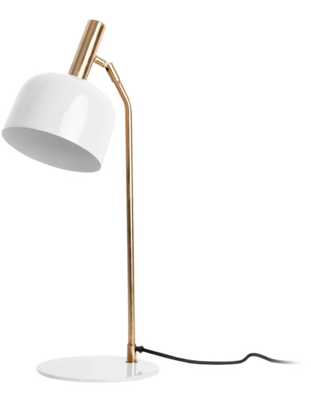 Lampe de bureau métal blanc et doré 56 cm Smart