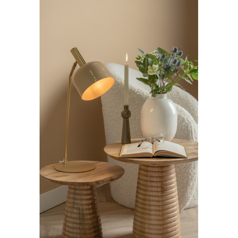 Lampe de bureau métal beige rosé 56...