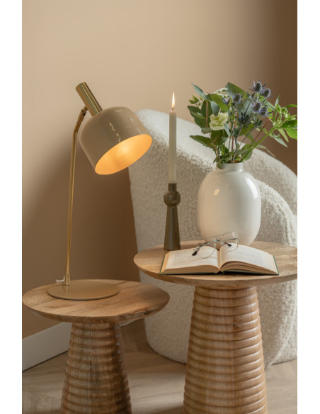 Lampe de bureau métal beige rosé 56 cm Smart