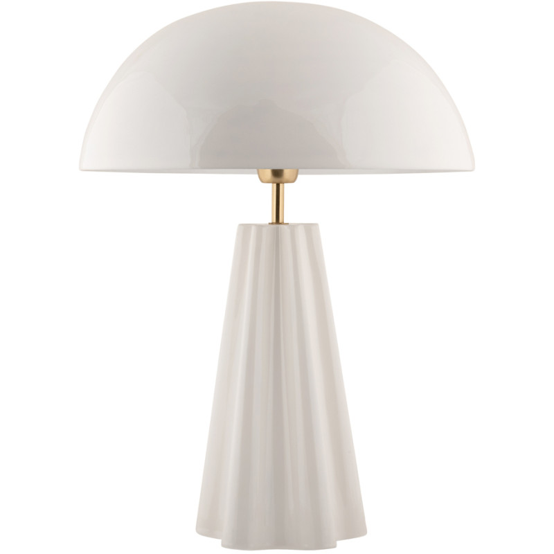 Lampe à poser champignon métal blanc...