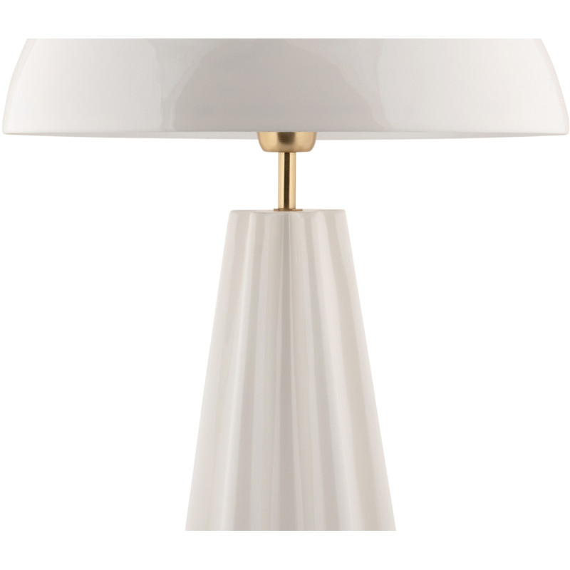 Lampe à poser champignon métal blanc...