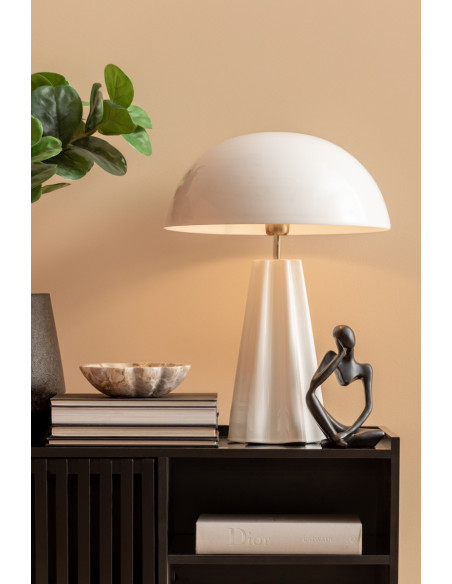 Lampe à poser champignon métal blanc 55 cm Amplio XL