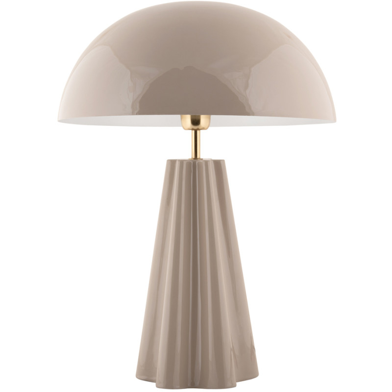 Lampe à poser champignon métal grège...
