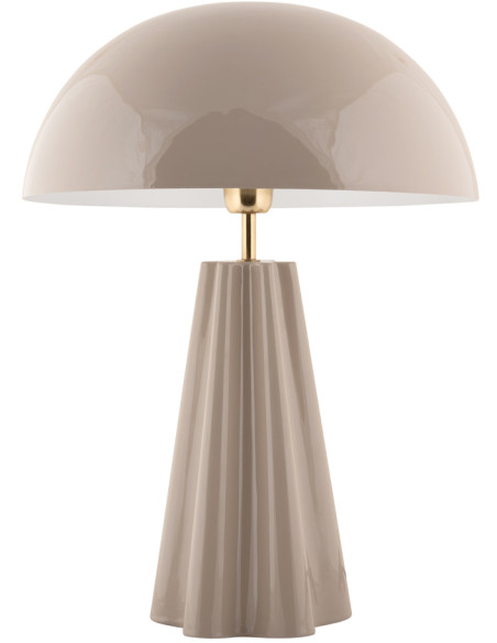Lampe à poser champignon métal grège 55 cm Amplio XL