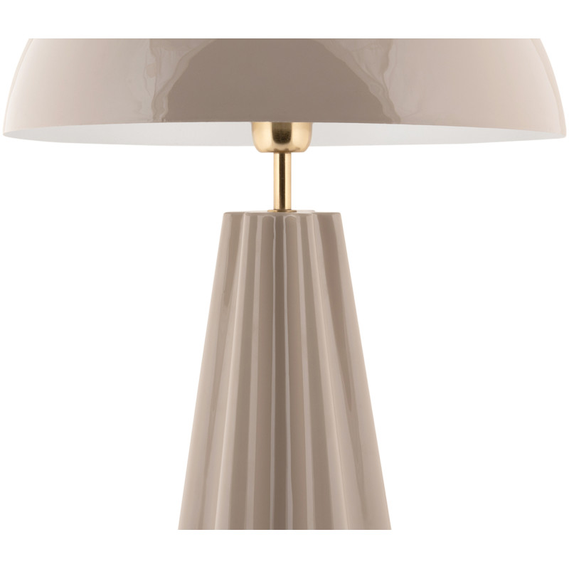 Lampe à poser champignon métal grège...