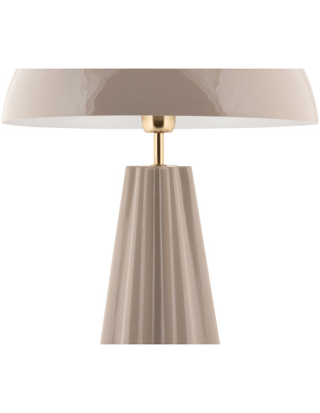 Lampe à poser champignon métal grège 55 cm Amplio XL