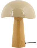 Lampe à poser champignon métal jaune miel 33 cm Grato