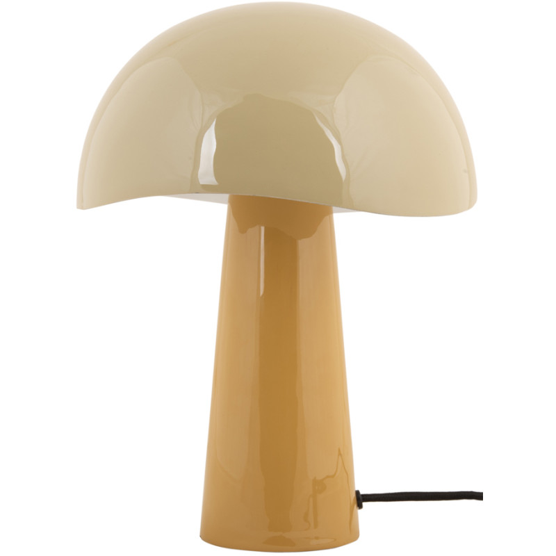 Lampe à poser champignon métal jaune...