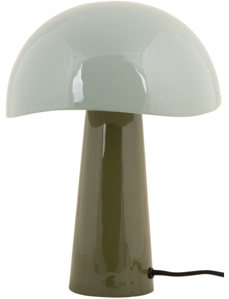 Lampe à poser champignon vert sauge métal 25x25x33 cm Grato