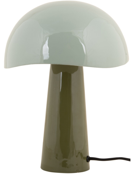 Lampe à poser champignon vert sauge métal 25x25x33 cm Grato