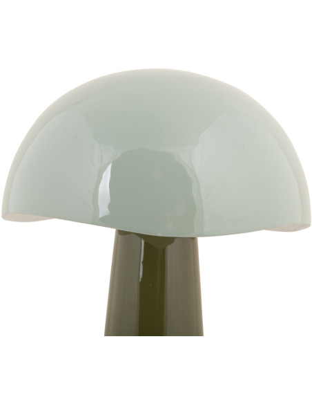 Lampe à poser champignon vert sauge métal 25x25x33 cm Grato