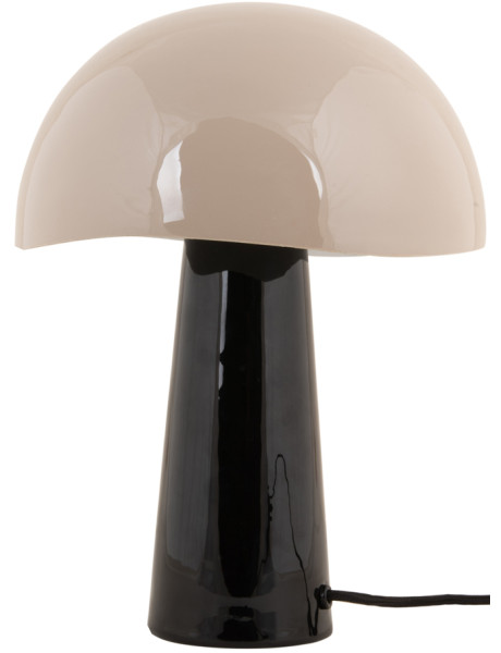 Lampe à poser champignon noir et taupe métal 25x25x33 cm...