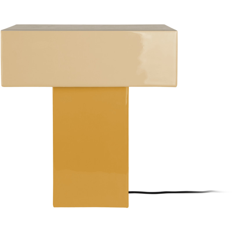 Lampe à poser rectangulaire jaune...