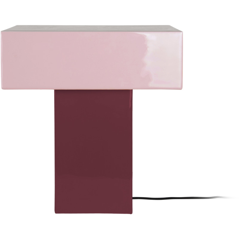 Lampe à poser rectangulaire mauve et...