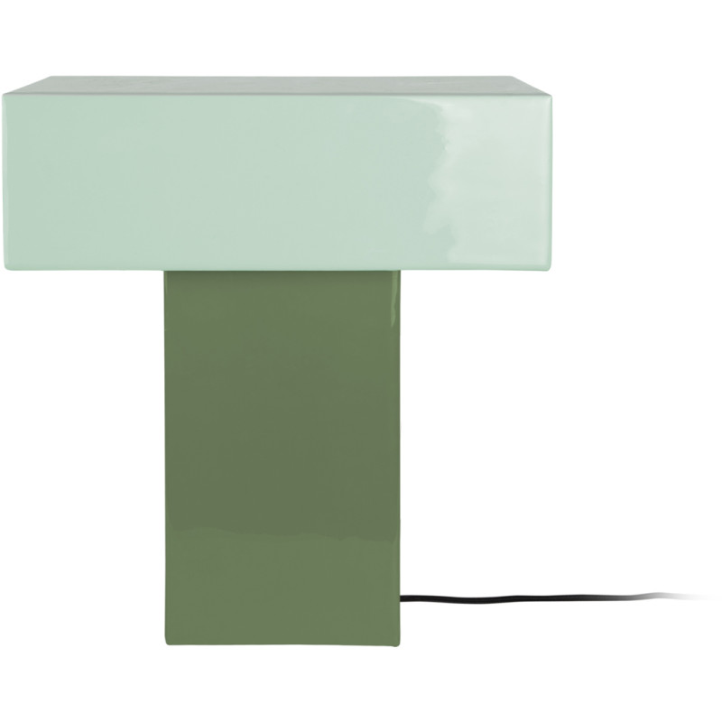 Lampe à poser verte rectangulaire...