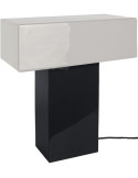 Lampe à poser noire rectangulaire métal 32x15x35 cm Grato Recto