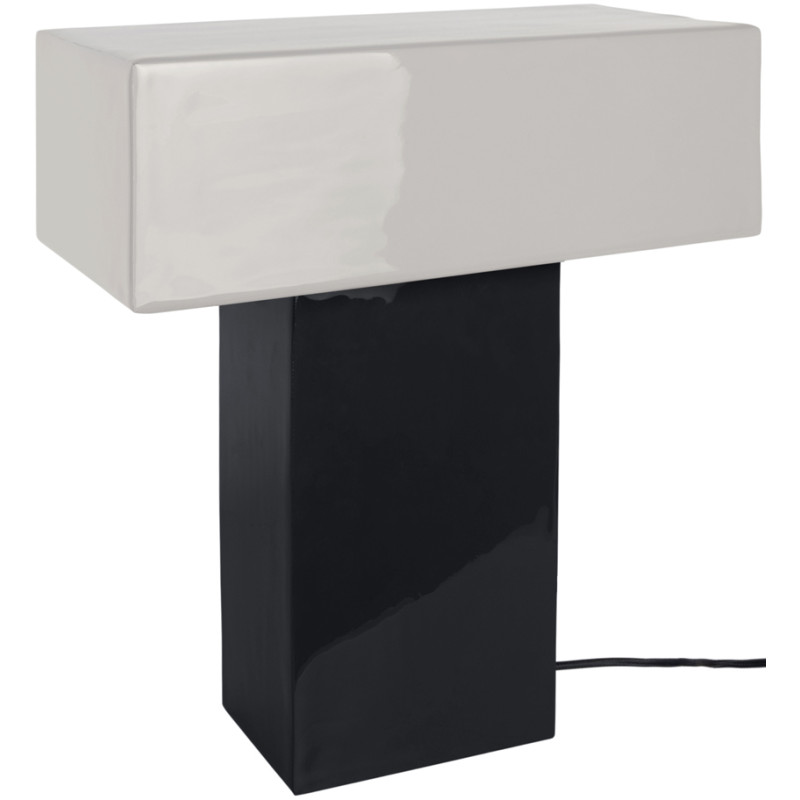 Lampe à poser noire rectangulaire...