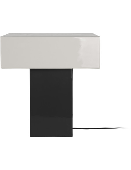 Lampe à poser noire rectangulaire métal 32x15x35 cm Grato Recto