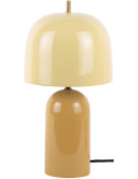Lampe à poser champignon métal jaune miel 20x43 cm Rico