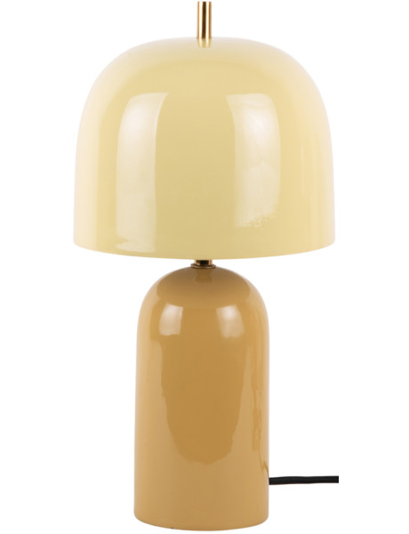 Lampe à poser champignon métal jaune miel 20x43 cm Rico