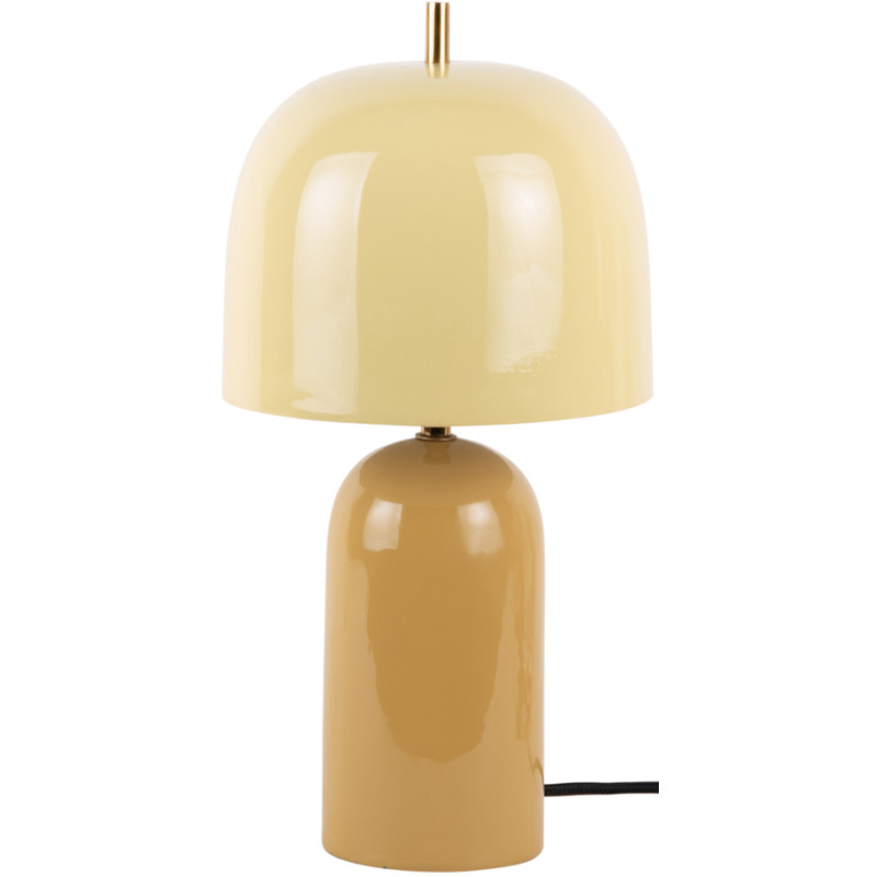 Lampe à poser champignon métal jaune...