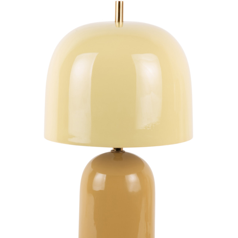 Lampe à poser champignon métal jaune...
