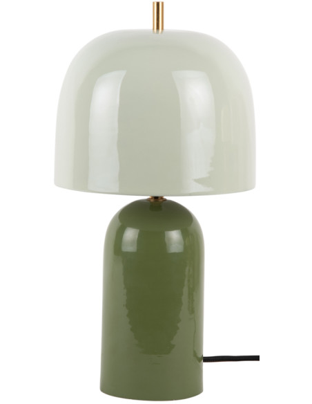 Lampe à poser champignon métal vert sauge 20x43 cm Rico