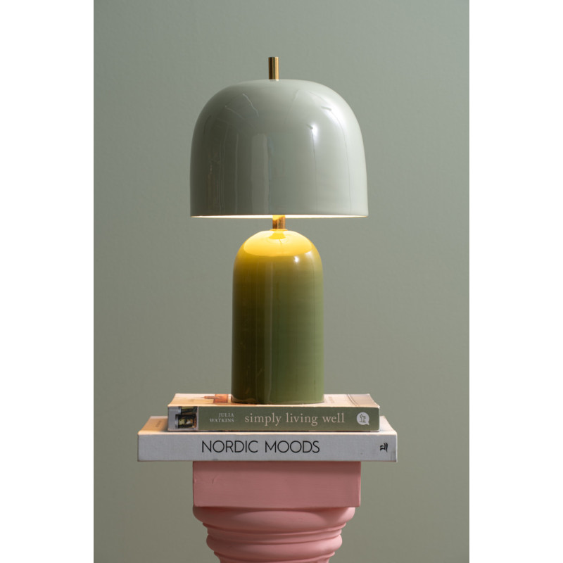 Lampe à poser champignon métal vert...