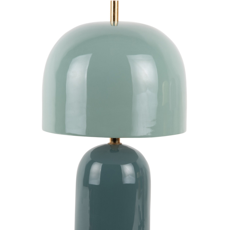 Lampe à poser champignon métal bleu...