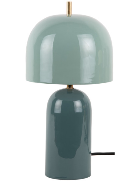 Lampe à poser champignon métal bleu brume 20x43 cm Rico