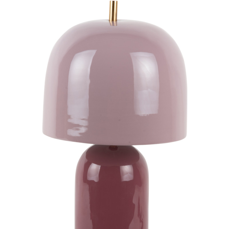 Lampe champignon métal rose mauve...