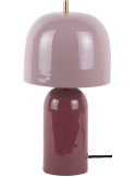 Lampe champignon métal rose mauve 20x43 cm Rico