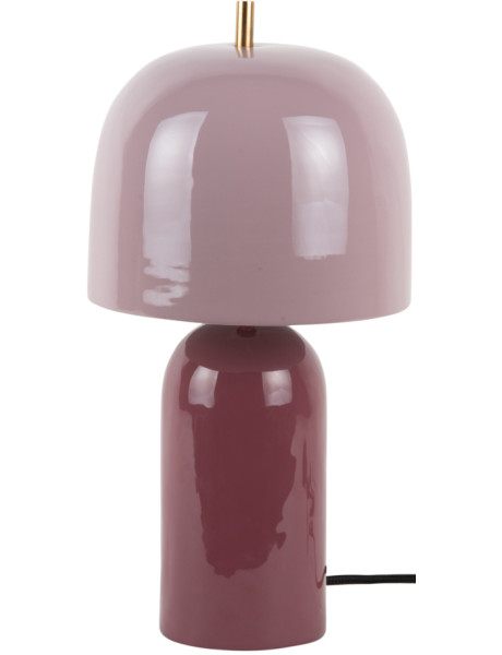 Lampe champignon métal rose mauve 20x43 cm Rico