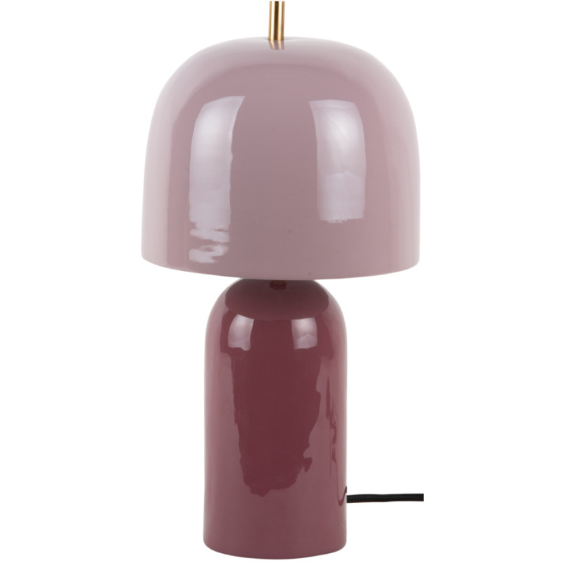 Lampe champignon métal rose mauve...