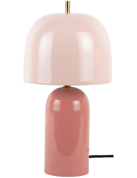 Lampe champignon métal rose poudré 20x43 cm Rico