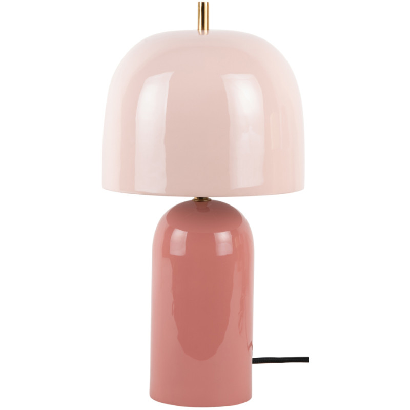 Lampe champignon métal rose poudré...