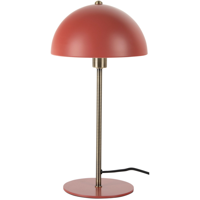 Lampe champignon rouge ocre métal...